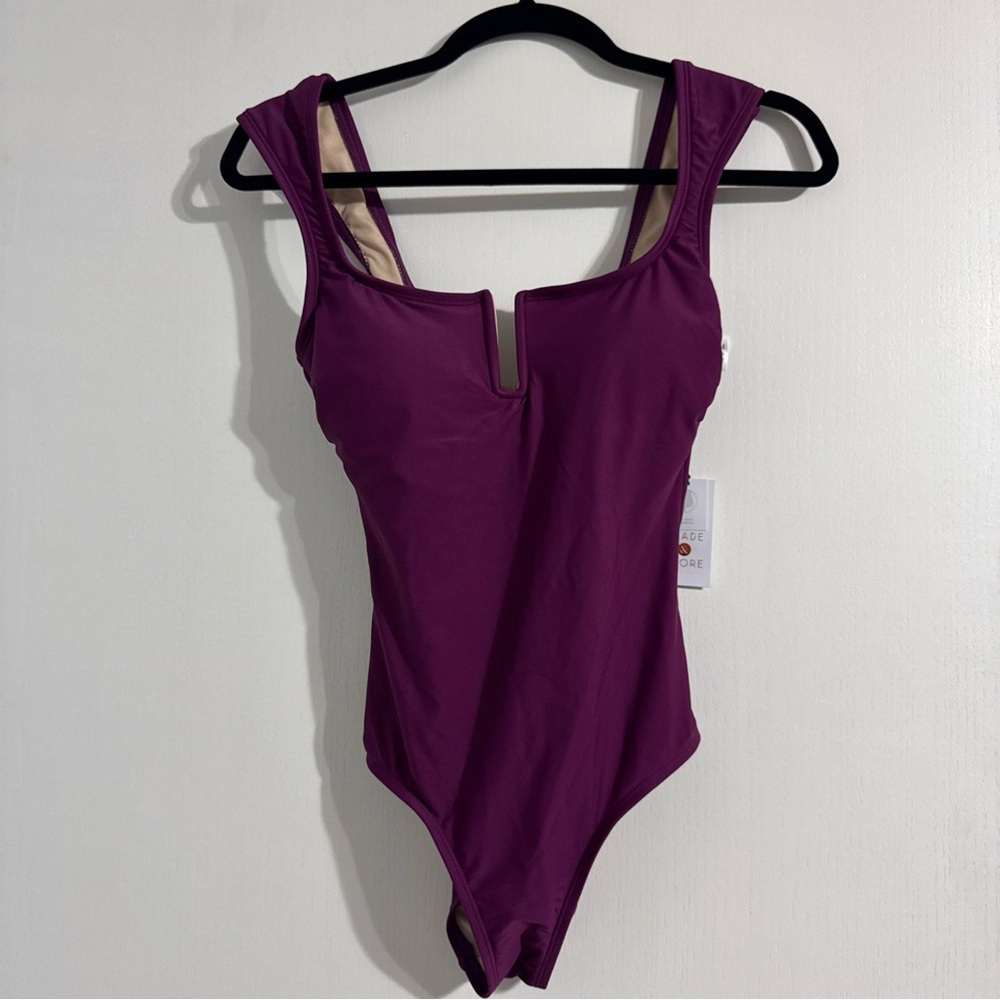 Shade & Shore Purple One Piece Swimsuit - Picture 2 of 3